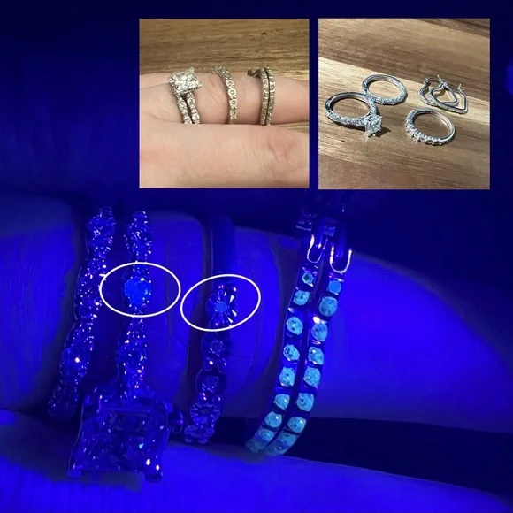 Vintage Diamond Ring Size 7 Half Infinity Starburst MP Sterling Silver 925 - Picture 12 of 12